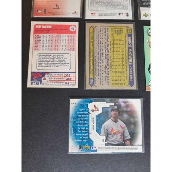 Mark McGwire, Oakland A's, Cardinals - Collection of 14 Baseball Cards - Picture 8 of 9